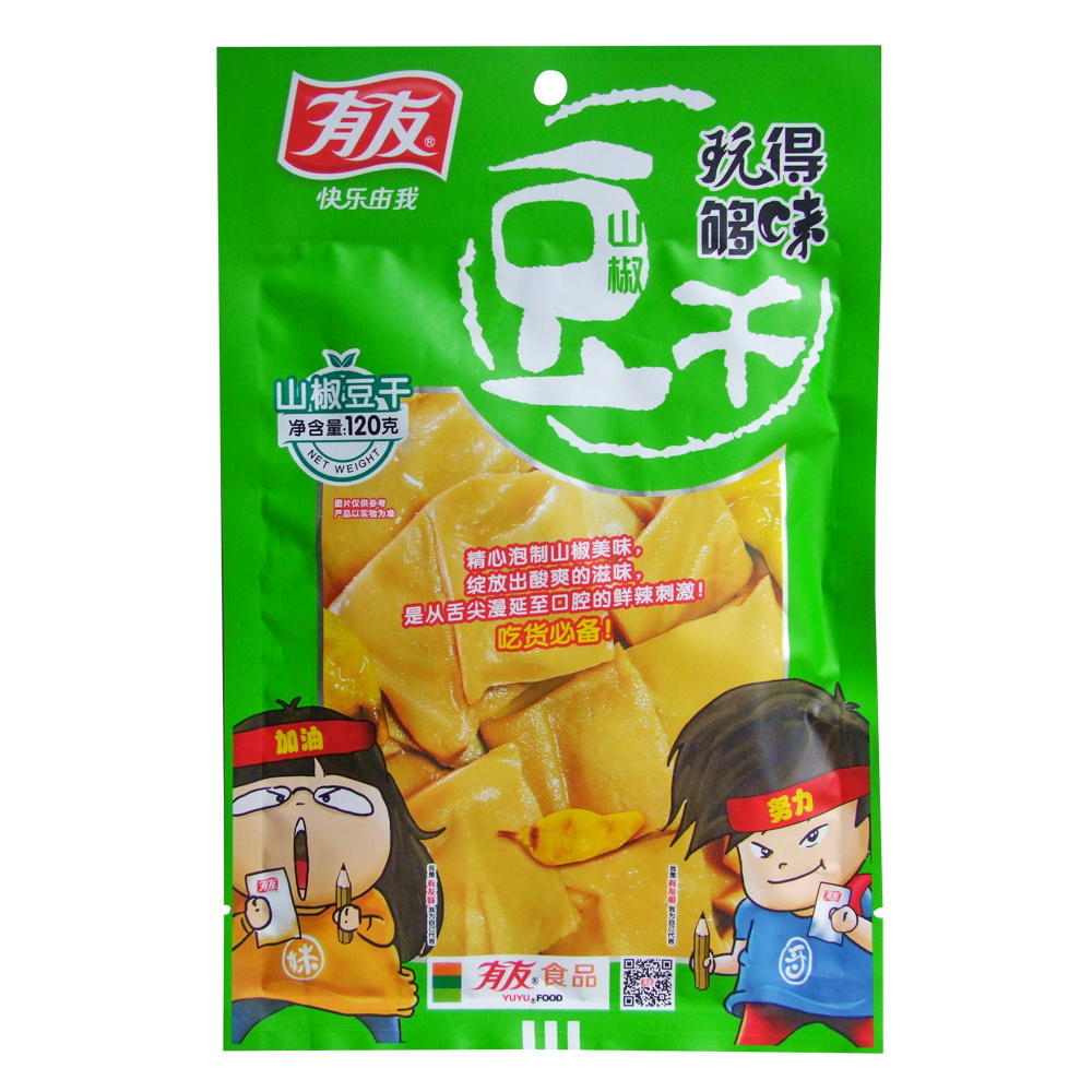 【天猫超市】有友 山椒豆干 120g 正宗重庆味道 特产零食