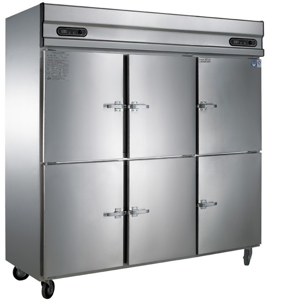 Jinling Q2 5L6 six-door open-tube dual-machine dual-temperature freezer commercial refrigerated freezer kitchen freezer