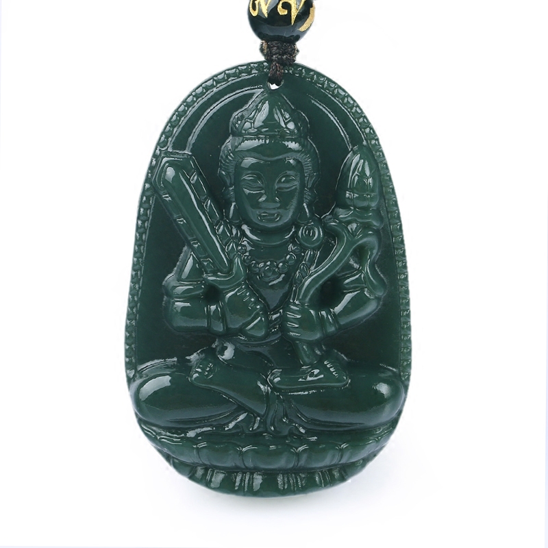 Kaiguang Wada Jade is the patron saint of the Ox-Tiger Nature Buddha Bodhisattva Man Weixiao Ox-Tiger Buddha Pendant
