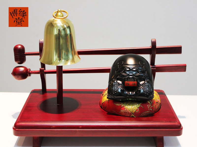 Di Bell Tang Tai Clock Fish Machine 3 5 inches of pure copper imperial clock plate 3 5 inches of black sandwood flower pear wood fish