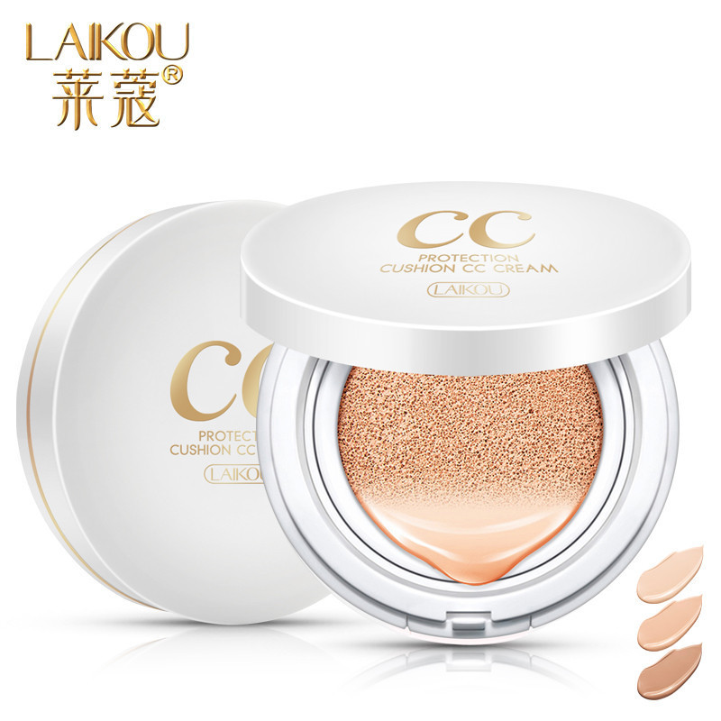 包邮亏本促销正品莱蔻气垫CC霜 保湿裸妆隔离遮瑕修颜BB霜3色可选