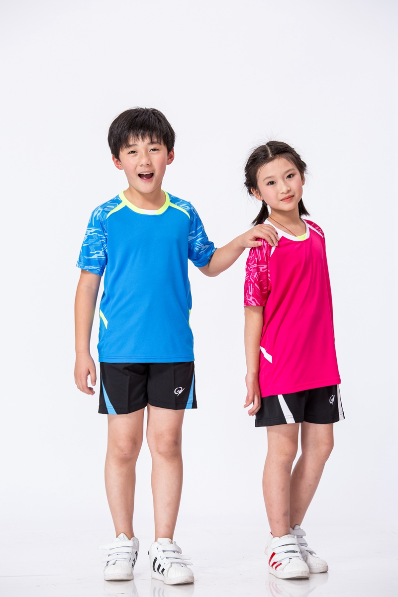 New children's boys and girls badminton suit suit sportswear table tennis suit tennis suit quick-drying