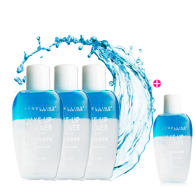 美宝莲眼唇卸妆液250ml 温和卸妆水深层清洁卸妆油70ml*3+40ml