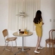 Ins siêu lửa váy khí quây lệch vai cotton màu thời trang ngắn tay trái tim máy tươi eo sukol váy 	váy liền nhún eo	 Váy eo cao