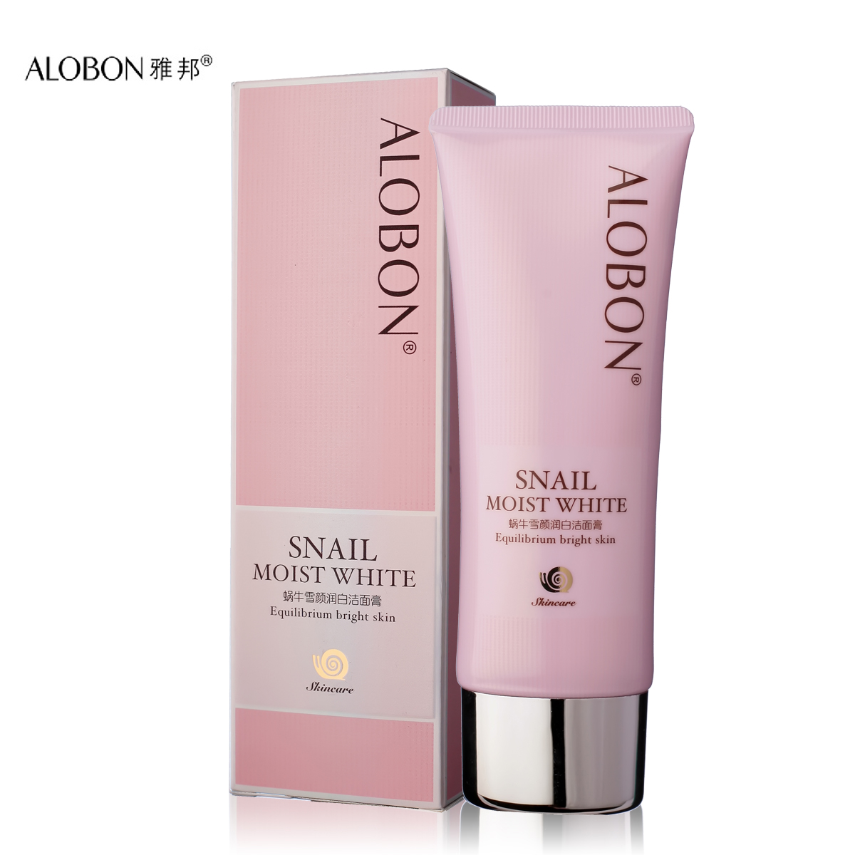 AloBon/雅邦蜗牛雪颜润白洁面膏120g深层清洁不紧绷 滋润白皙清透