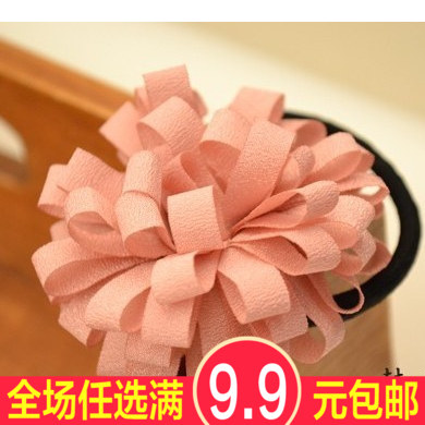 Korean girl girl hair ring hair ring hair accessories headdress broken flower hair ring romantic chrysanthemum Zou Ju 6g