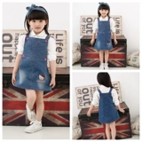 Универсальная осенняя джинсовая юбка, высококачественный джинсовый сарафан, джинсовое платье, платье-комбинация, детская одежда