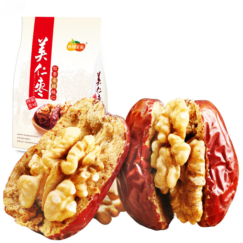 【天猫超市】西域美农  美仁枣268g新疆特产枣夹核桃仁休闲零食