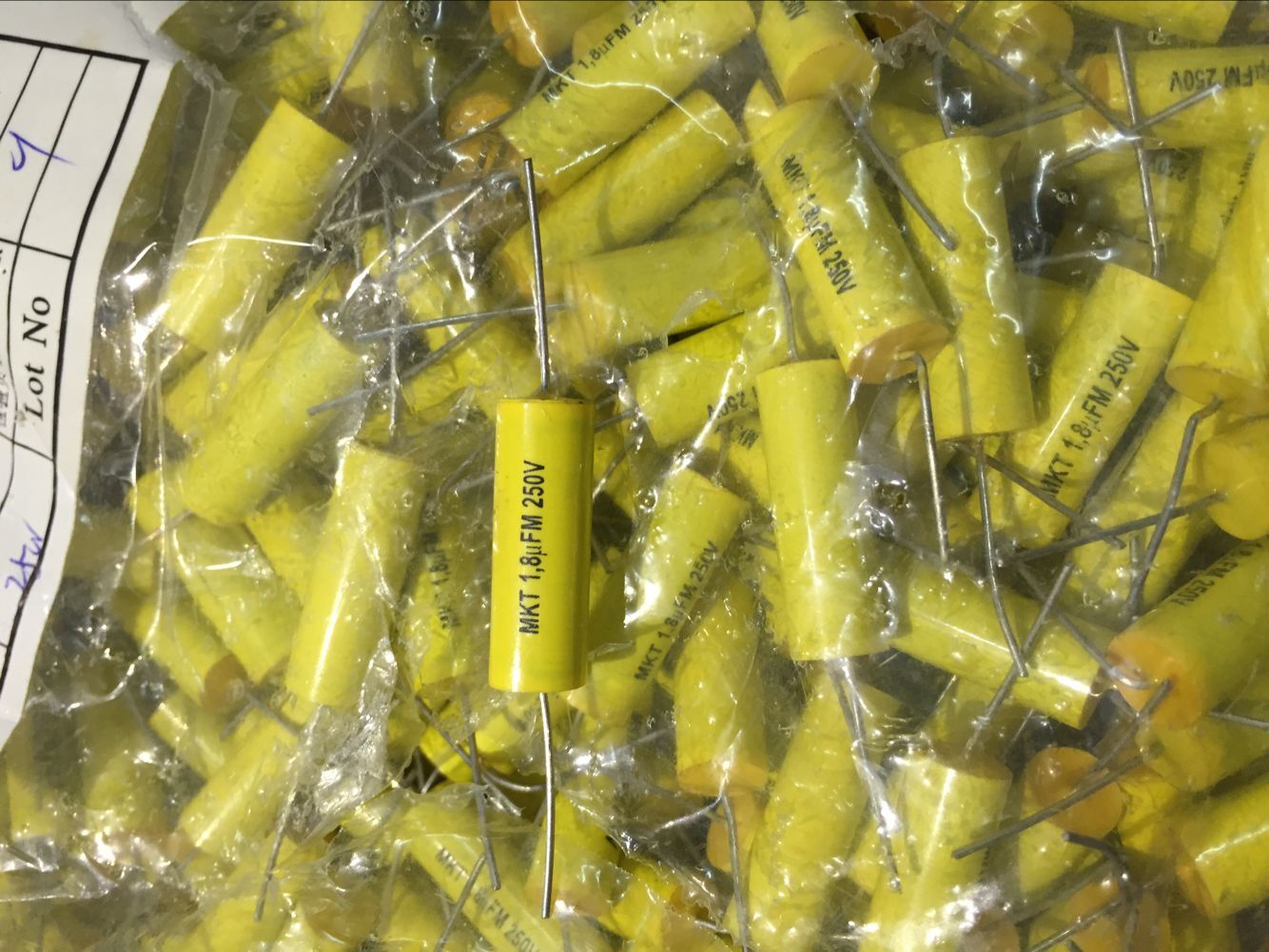 New electrodeless axial film capacitor MKT 250V1 8uf 185 can replace 1 5uf 155 for audio