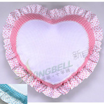 Huili Cross Embroidered NEW BELLE HEART-SHAPED HOLDING PILLOW PILLOWCASE PINK BLUE 2 COLOR OPTIONAL CORLESS