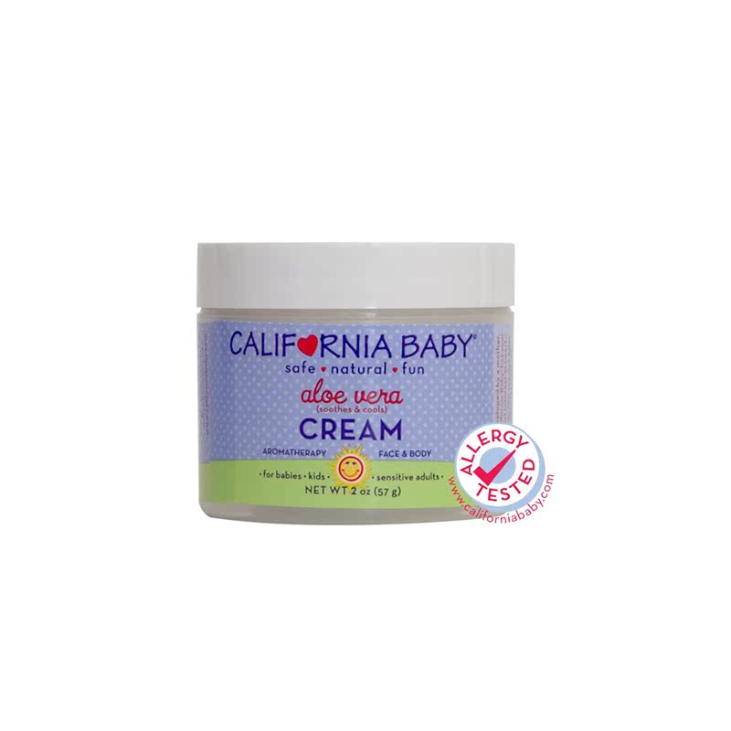 美国CaliforniaBaby加州宝宝面霜 进口有机芦荟保湿 万用霜57g
