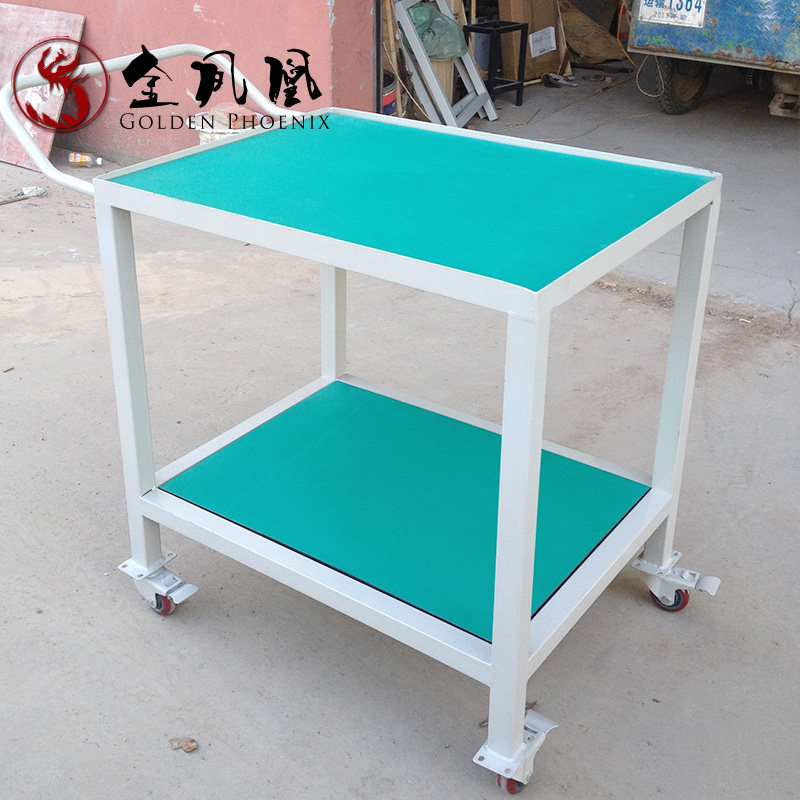 Gold Phoenix Workshop Tool Cart Factory Electrostatic Leather Cart Reinforced Two-story Trolley Trolley-Taobao