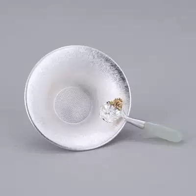 Silver tea leak Sterling silver 999 handmade Sterling silver tea leak tea filter net Tea filter Tea ceremony accessories Silver tea set filter net