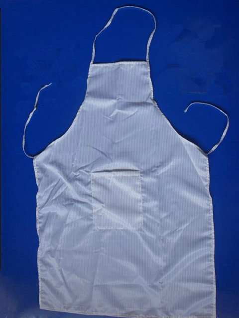 Anti-static lace-up apron Static cloth hanging skirt Work apron Factory workshop dustproof clothing white blue