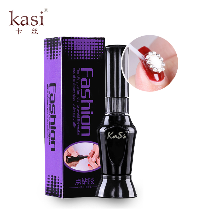 KaSi指甲油胶水晶光疗甲贴纸封点钻笔粘钻石胶带刷头美甲工具12ml