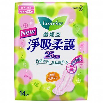 蕾妮亚 净吸柔护轻薄日用加长卫生棉(量多加长)25cm(14片)-棉柔