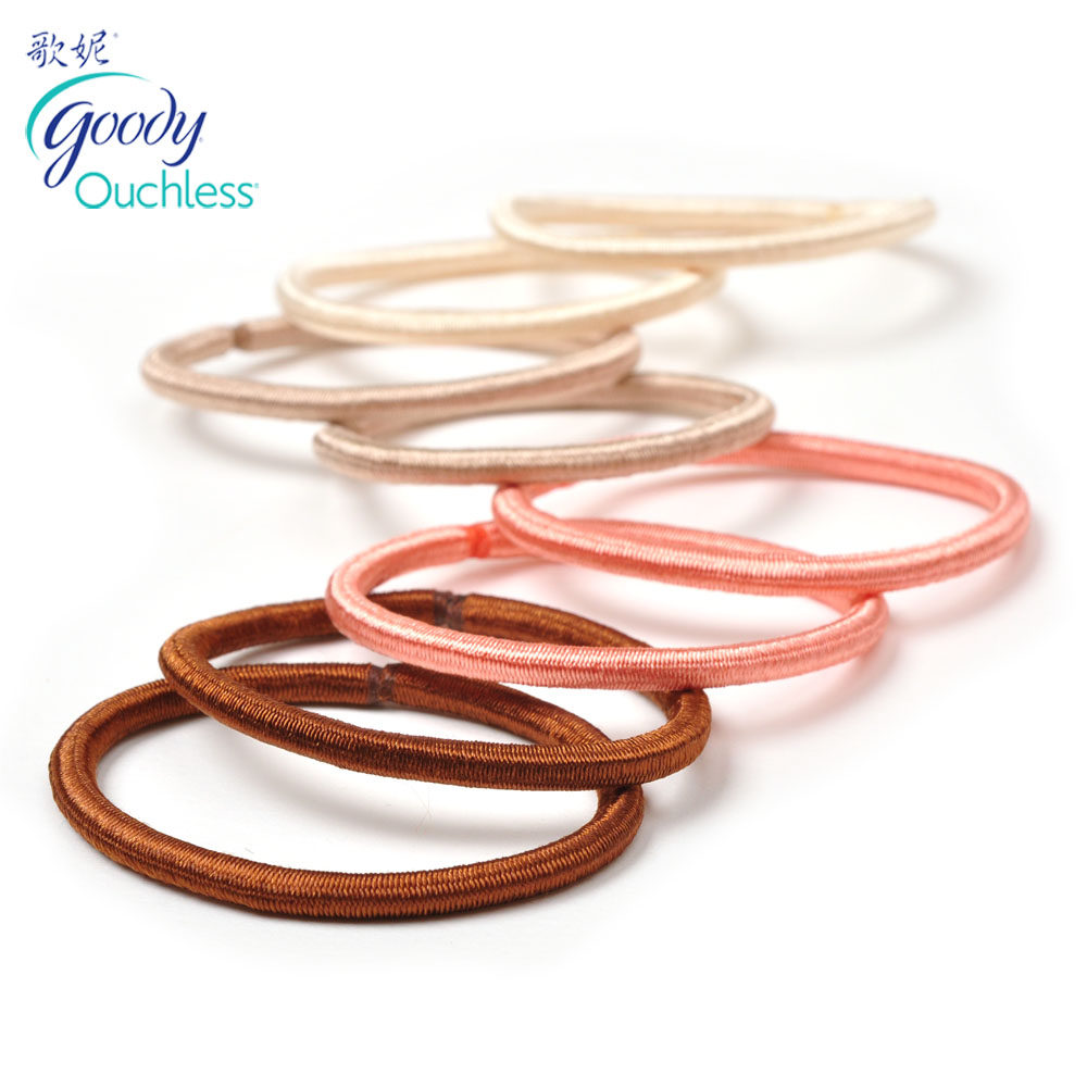 Goody/歌妮正品 美国 发饰 发圈 ouchless柔韧技术 亮纱 粗款 8根
