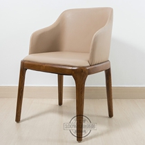 Nordic solid wood dining chair simple ash wood Tea Shop Cafe dining room chair dining chair dining shop armchair armchair negotiation chair