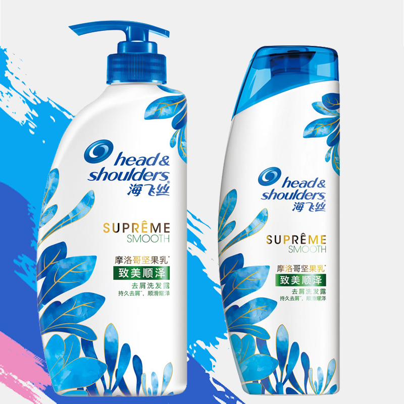 正品海飞丝致美顺泽去屑洗发露750ML/400毫升抚平毛躁 滋养秀发