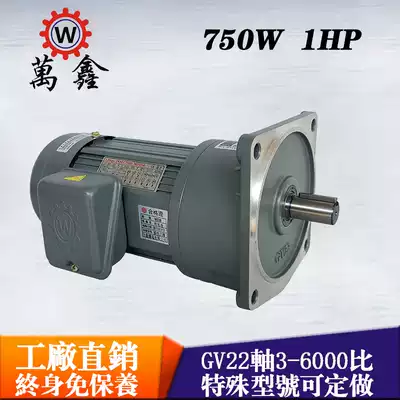 Maintenance-free WANSIN750W22 shaft 3-25 ratio brake motor