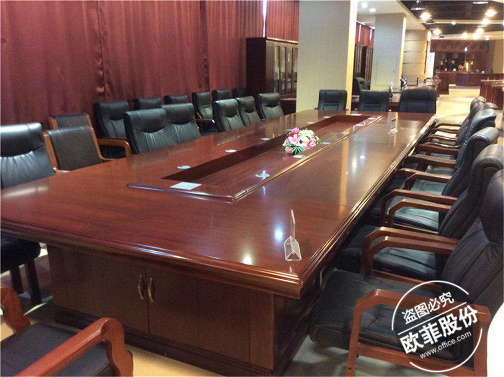 Customized Guangdong brand conference table solid wood 6 meters 4 2 meters conference table luxury conference table office negotiation table
