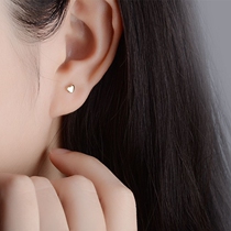 925 sterling silver heart earrings Japanese Korean temperament simple 14k gold love stud earrings earrings hypoallergenic women