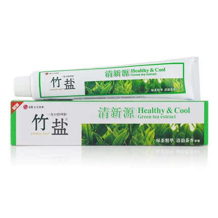 110g竹盐 清新源绿茶精化清韵茶香牙膏