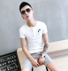Thanh niên nam tinh thần áo thun nam tay ngắn 2018 hè mới màu rắn phiên bản Hàn Quốc của chiếc áo tự canh đáy quần nam áo polo nam hàng hiệu Áo phông ngắn