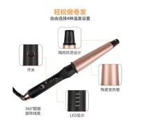 Cross-border nume149 new style curling iron 1-1 5-inch ceramic hair curling iron rose gold hairdressing tool comes with gloves
