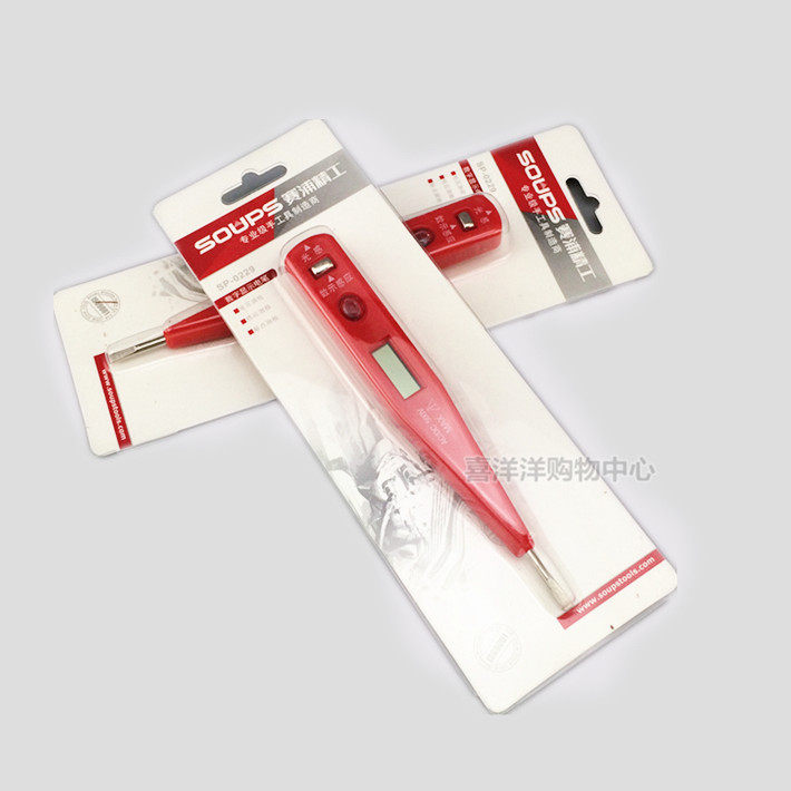 Digital detection pen multi - function digital induction electric electronic test pen one word head