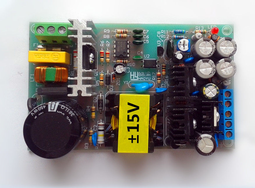 Factory direct sales plus or minus 15V60W dual voltage output small volume full power audio amplifier switching power supply bare board