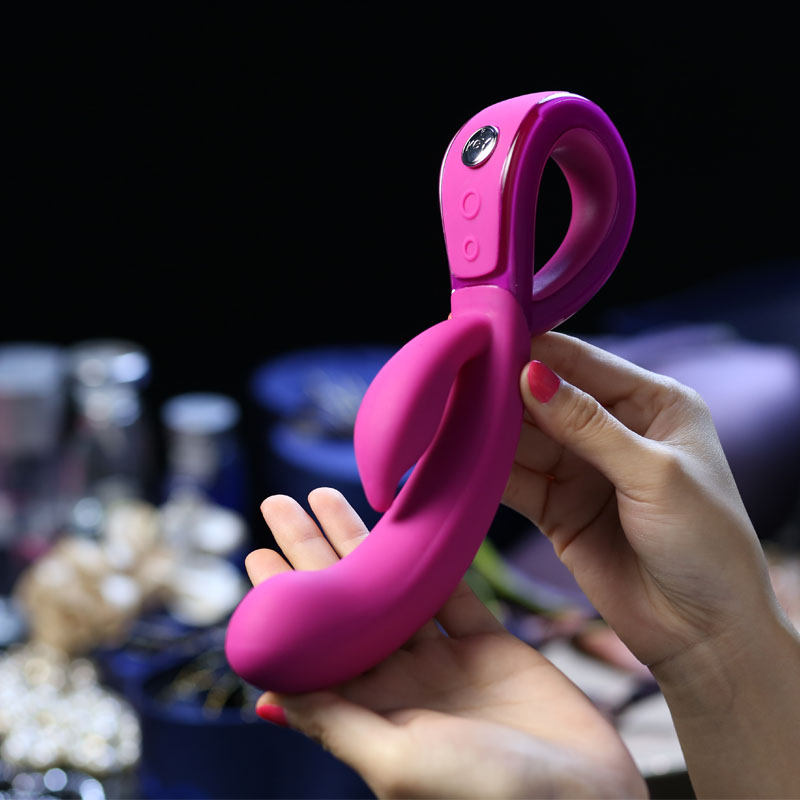 美国KEY莉娅多体位双震按摩棒静音震动棒自慰器成人情趣性用品