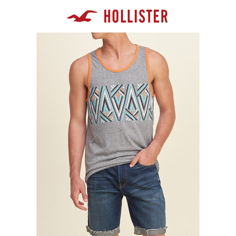Hollister 图案撞色背心 男 121831