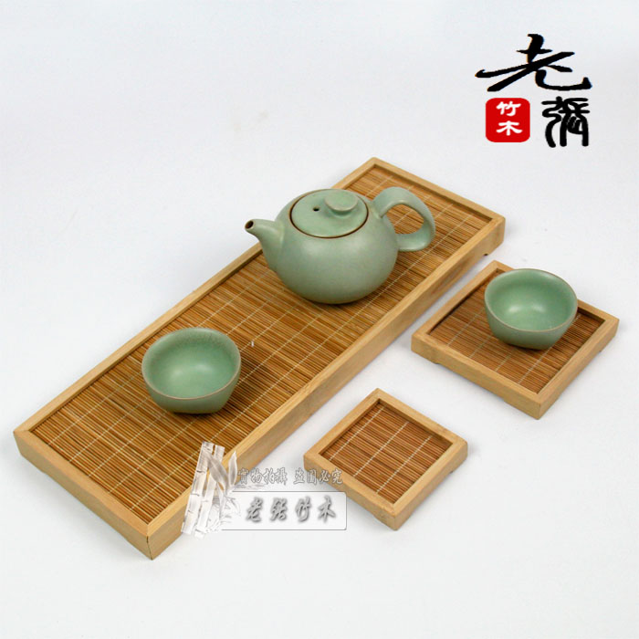 Dry Bubble Table Bamboo Authentic Square Cup Cushion Bamboo Silk Cushion Bamboo Tea Cup Cushion Heat Insulation Cushion Bowl Cushion Pot cushion Cushion Cushion