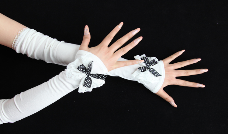 Summer New Butterfly Bow All-Cotton Breaky Sun Sleeve Sleeve Sleeve