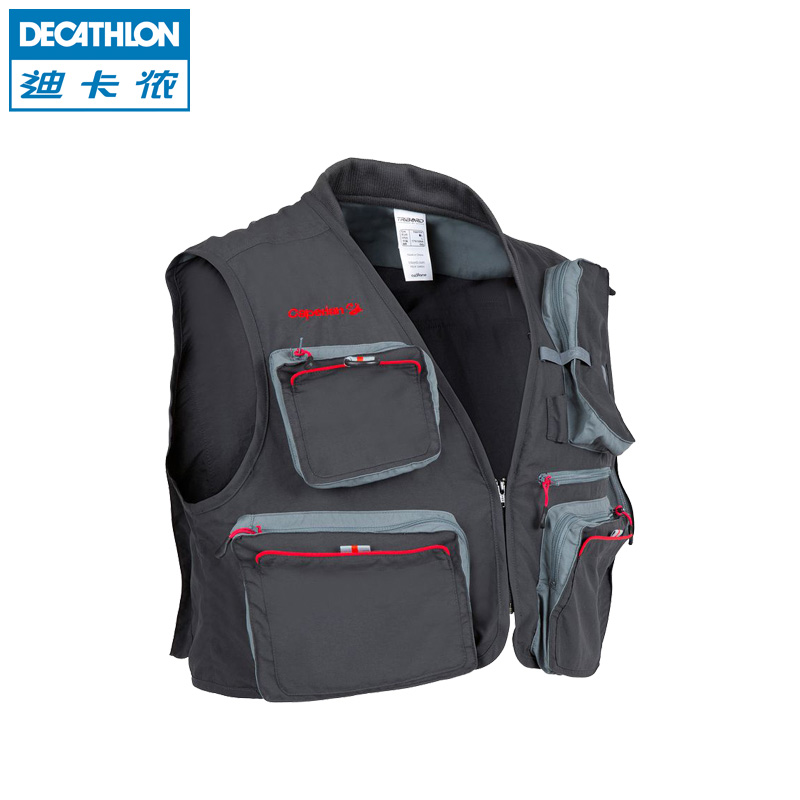 迪卡侬 钓鱼背心多口袋春秋海钓马甲功能背心男导演马甲 CAPERLAN