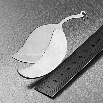 迷你便携钥匙刀 创意不锈钢户外小刀 水果刀 折叠应急救生树叶刀