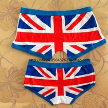  Pure cotton couple panties Couple set British flag pure cotton breathable panties