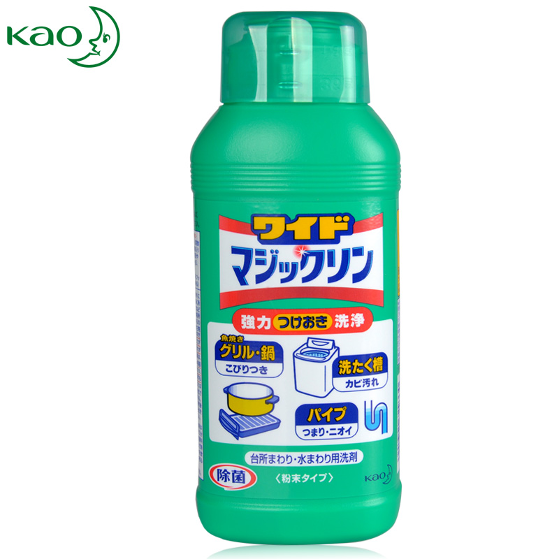 日本原装进口 花王厨房强力去污粉 洗衣机槽杀菌除油污清洁剂400g