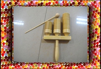Wave musical instrument childrens percussion instrument with grooved thread 3-note clapper 3-note high and low stick popular