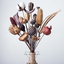 Original ecological dried flowers and dried fruits with rod flower arrangement materials Literary Nordic style decoration Home bed and breakfast hotel shopping mall decoration