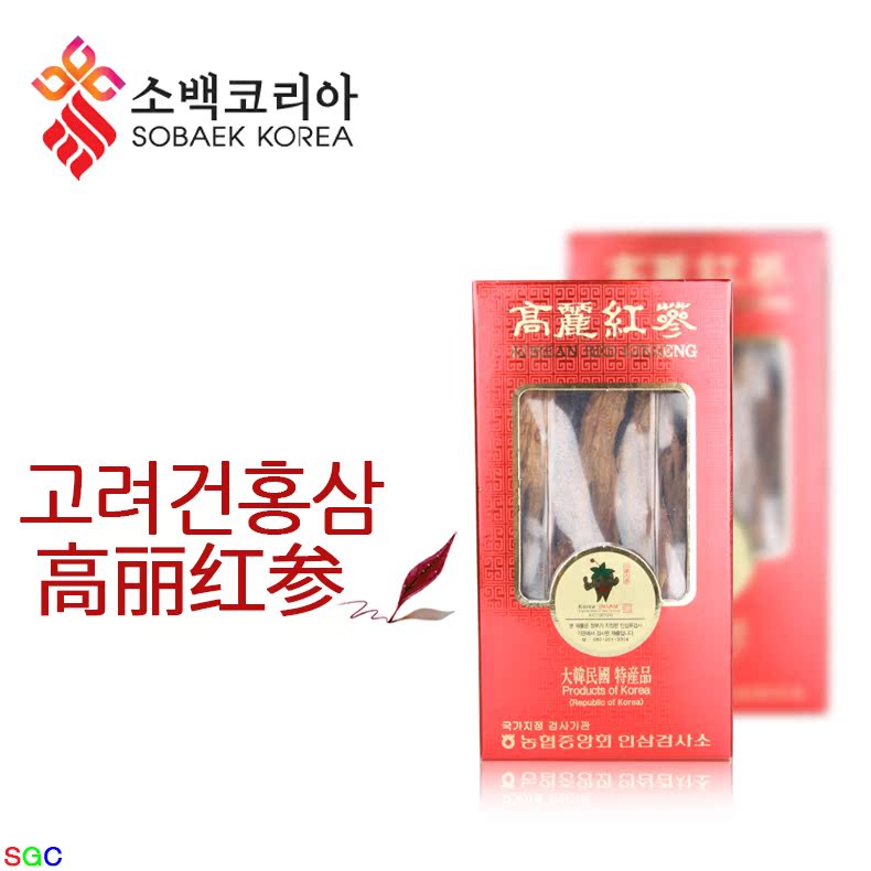 韩国直邮 SOBAEK KOREA 6年根 高丽红参 300g 含1~10根（大根）