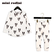Mini Rodini Spring Autumn Season Organic Cotton Childrens Home Suits Suit Baby Long Sleeve Autumn Clothes