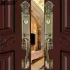 Visahua European luxury villa lock into the door to open the door lock double switch into the door Wooden door lock large lock double door