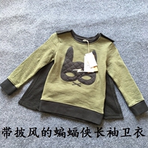 Spring new boy long sleeve T-shirt with cloak Batman sweater Cotton