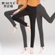 Quần Dream Shuya 2018 mùa đông mới quần cashmere dày nữ mặc eo cao cộng với quần legging nhung quần giữ nhiệt nữ Khởi động cắt