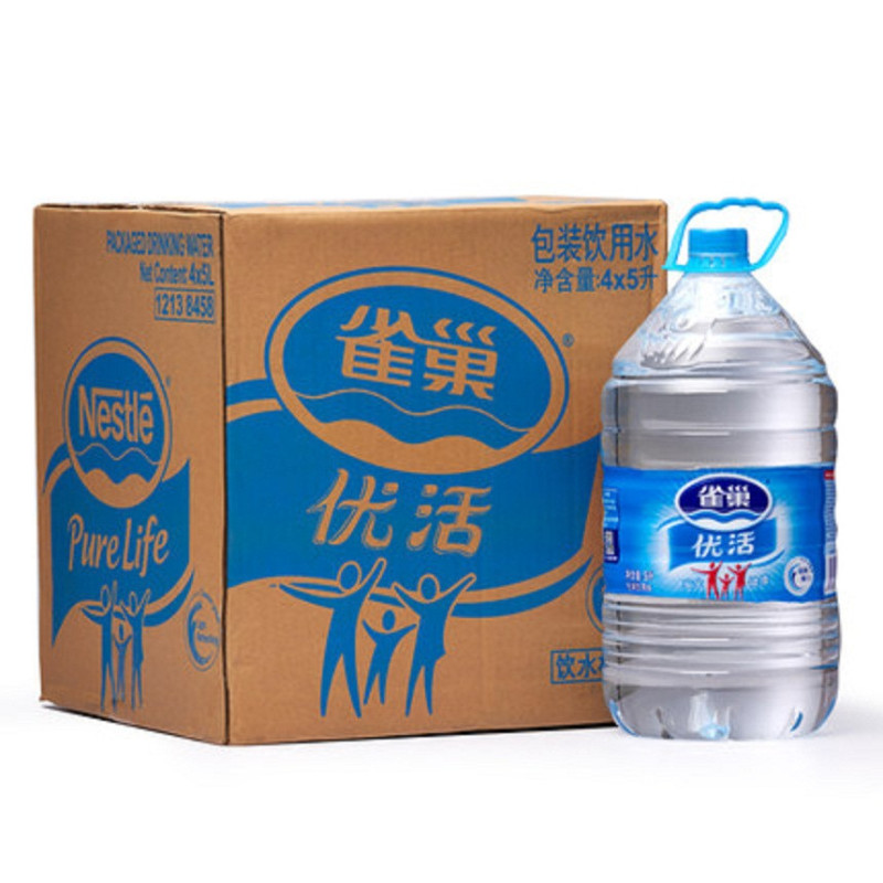 【苏宁易购】雀巢优活饮用水5L*4