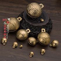 Ancient turquoise bronze pendant-Christmas small bell pan 11-53 mm retro New DIY handmade ornament Material accessories