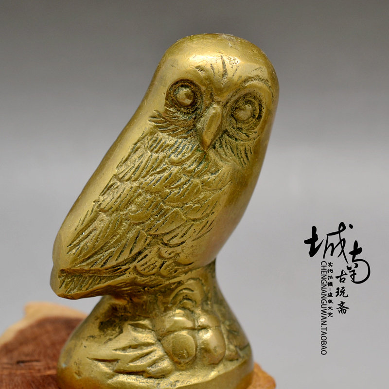 vintage Europe Reflux Old Brass Owl Not Hard Labor Night Owl Western Nostalgia Chore Antique Ancient Play