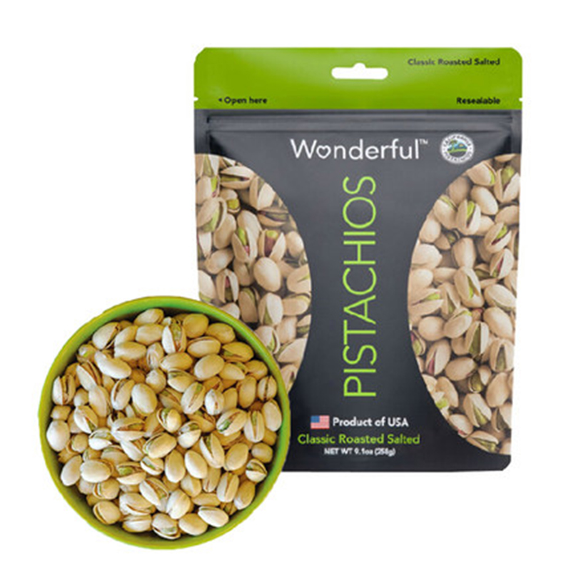 【天猫超市】Wonderful万多福美国进口盐焗味开心果坚果258g零食